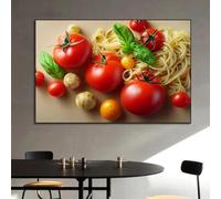 KDXAOBEI Photos de cuisine décoration murale nourriture pâtes italiennes affiche de cuisine impressions tableau d'art mural pour salon peinture sur toile 40x60 cm (12x24 pouces) sans cadre