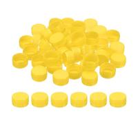 KDYVK Bouchons de Bouteille en Plastique de 1,2 Pouce for l'artisanat, 200 pièces, couvercles à vis de Protection réutilisables for récipients vides, décorations de Scrapbooking DIY, Rose(Yellow)