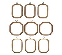 KDYVK Ensemble de 3 Tailles de cerceaux à Broder, 9 pièces, Cadre octogonal en Bois imité, Anneau de Cerceau de Point de Croix for Broderie, Artisanat, Couture, Ornements, décoration Suspendue
