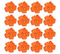 KDYVK Fleurs d'hibiscus hawaïennes, Lot de 16 Fleurs artificielles à Pince à Cheveux, Fleur d'hibiscus en Mousse à Faire soi-même for décoration de Table, Fournitures de fête, Rose(Orange)
