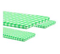KDYVK Housse de Table de Pique-Nique 72" x 30" avec Housses de Banc, Ensemble de 3 pièces, Nappe ajustée imperméable avec Envers en Flanelle et Bords élastiques for Table rectangulaire, Jaune(Green)