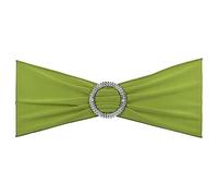 KDYVK Lot de 25 nœuds de Chaise Extensibles de 35,6 x 12,7 cm avec Boucle coulissante for décorations de Banquet de Mariage, Marron Clair(Green)