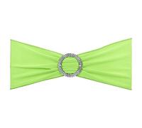 KDYVK Lot de 25 nœuds de Chaise Extensibles de 35,6 x 12,7 cm avec Boucle coulissante for décorations de Banquet de Mariage, Marron Clair(Light Green)