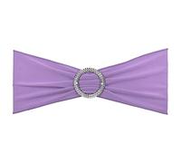 KDYVK Lot de 25 nœuds de Chaise Extensibles de 35,6 x 12,7 cm avec Boucle coulissante for décorations de Banquet de Mariage, Marron Clair(Purple)