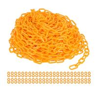 KDYVK Maillots de chaîne en plastique, chaîne de sécurité de 100 pieds, vert pour contrôle de la foule, parking, clôture, portail, concert, chantier et décoration (jaune)