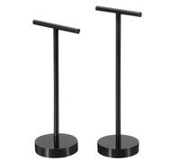 KDYVK Présentoirs de Boucles d'oreilles, 6 pièces en Acrylique, Support de Boucles d'oreilles, Organisateur de Rangement, Collier, Support en T for Bijoux, Photographie, Collier, Noir(Black)