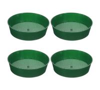 KDYVK Tamis à Sol de Jardin 7" de diamètre 1/8" en Maille, Lot de 4 Tamis à en Plastique, Outil de tamisage for Plantes, Jardinage, pépinière de Fleurs, Vert