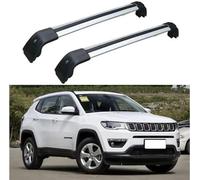 KDZDJH Porte Bagages De Voiture pour Jeep Compass 2017 2018 2019 2020-2022 Rails De Toit Voiture Accessoires Barres Toit Voiture Coffres De Toit,C-Silver Black