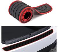 KDZDJH Protection Pare Choc Voiture pour Ford Ka Plus 2016 Protection Seuil de Coffre Voiture Protecteur Pare-Chocs Arrière Autocollante,B-Red