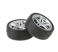 KE88FENG 2 pièces 40mm Simulation Roue en Caoutchouc Pneu Roue Jouet modèle Bricolage RC pièces de Rechange 35 télécommande Jouets RC Voiture pièces Accessoire(40mm)
