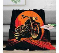 KeAan Moto Vintage Couvertures Moto Les Couvertures Polaires Douces Et Confortables sont Légères Et Douces Et Gardent Au Chaud Tout Au Long des Saisons 60x80inch(150x200cm)