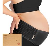 KeaBabies Bande De Ventre De Maternité Pour La Grossesse - Ceinture De Maintien Du Ventre De grossesse Douce & Respirante - Bandes de soutien pelvien (Midnight Black, M/L)