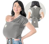 KeaBabies D-Lite Écharpe de portage pour bébé - Facile à porter et réglable pour nouveau-né et tout-petit, porte-bébé (graphite)