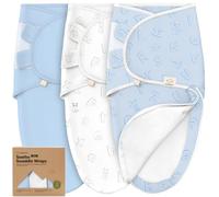 KeaBabies Lot de 3 Sacs de Couchage à Fermeture éclair Pour Bébé,Sac de Couchage Pour Nouveau-né de 0 à 3 mois,Langes à Fermeture éclair Faciles à Changer Pour Nouveau-né (ABC Land Cloud)