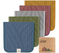 KeaBabies Moustiquaires en coton bébé garçon,fille - 5-pack de moustiquaires douces et absorbantes bébé,Grandes moustiquaires et gant de toilette pour nouveau-nés,Pas de rétrécissement,51x26cm(Corals)