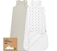 KeaBabies Sac de couchage bio 2 sacs, 100% coton - Couverture douce et respirante 0.5TOG pour bébé, sac de couchage pour bébé 18-24 mois, selles transitoires faciles à porter (Nordic, L)