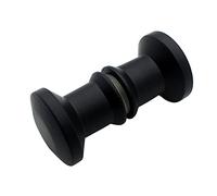 KEABATH 1 poignée de porte de douche ronde en verre noir en alliage de zinc pour cabine de douche, paroi de douche, pièces de rechange