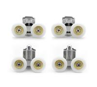 KEABATH Lot de 4 rouleaux de porte de douche en alliage de zinc solide pour porte de douche - Roues de 23 mm de diamètre pour cabine de douche, salle de douche, porte de douche