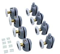 KEABATH Lot de 8 rouleaux de porte de douche en verre pour cabine de douche, salle de douche, rouleau de rechange pour porte de douche de 23 mm