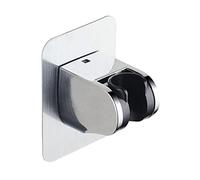 KEABATH Lot de supports de pommeau de douche chromés, sans perçage, auto-adhésifs, fixation murale réglable pour douchette de salle de bain, pulvérisateur de bidet