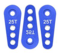 KEAcvise Lot de 3 bras servo en métal 25 t avec klaxon de direction à 25 dents pour servomoteurs standard, compatibles avec traxxas axial Tamiya 1/10 RC Crawler et Drift Cars en bleu