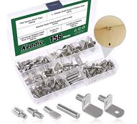 Keadic 150 Pièces Broches De Support D'Étagère- 6 Styles,Plaquées Nickel - Supports D'Étagère Pour Meubles - Supports Pour Trous D'Étagère Sur Les Armoires, Centres De Divertissement