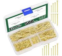 Keadic Assortiment de 500 ongles, 4 tailles, petits clous de finition pour accrocher des photos, clous muraux pour accrocher, clous à épingles, clous de quincaillerie, clous assortis, clous galvanisés