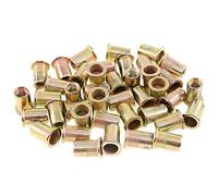 Keadic Insert Fileté Metal M4 Ecrou a Sertir 150 Pièces Aveugle Rivet Fileté Écrous à Tête Plate Plaqués Zinc Écrous à Rivets Aveugles Rivet Inserts Filetés pour Métal Plastique etc