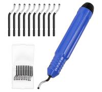 Keadic Kit d'outils d'ébavurage, métal manuel Entgraten Werkzeug NB1100 Griff + 11 Stück BS1010 Rotary Entgraten Klingen, Entgraten Werkzeug 3D-Druck für Holz/Kunststoff/Aluminium/Kupfer und Stahl