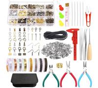 Keadic Le kit de bijoux 1488 pièces inclut pince, fils à perler, extrémités de cordon, anneaux, fermoirs et crochets