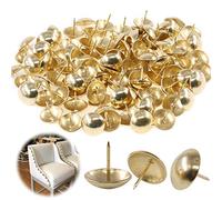 Keadic Lot de 100 épingles à tapisserie d'ameublement vieillies 25 mm pour meubles tapissés en liège ou projets de bricolage Doré