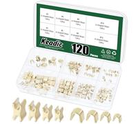 Keadic Lot de 120 butées de fermeture éclair en forme de U - 4 couleurs - Butées supérieures et inférieures - #3#5#8#10 - Kit de retenue coulissante en forme de H pour sacs, manteaux, vestes - Or