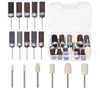 Keadic Lot de 16 manchons de ponçage abrasifs en oxyde d'aluminium de 180 à 2000 avec mini roues de polissage en laine pour ponçage, ébavurage, mélange, polissage, métaux, plastique, bois