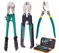 Keadic Lot de 3 pinces coupe-câbles robustes multifonctionnelles de 35.6 cm et mini coupe-boulons de 20.3 cm, du cuivre, de l'aluminium