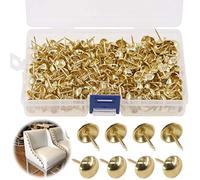 Keadic Lot de 300 punaises antiques pour meubles tapissés ou projets de bricolage Doré 11 mm