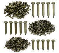 Keadic Lot de 400 clous en feutre de toiture en acier de 1,9 cm, 2,5 cm, 3,2 cm, assortiment de clous à tête large de 20/25/30 mm, clous de quincaillerie pour toiture, feutre, film d'isolation en