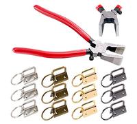 Keadic Lot de 41 porte-clés de 2,5 cm 4 couleurs avec kit de pince pour porte-clés, outil de découpe du verre attaché avec embouts en caoutchouc, parfait pour la fabrication de porte-clés de poignet