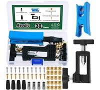 Keadic Lot de 50 pièces de rechange pour tuyau hydraulique de vélo avec outil d'insertion de tournevis, cache-levier, olive de frein et laiton pour vélo BH90/BH59