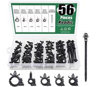 Keadic Lot de 56 clips de fixation universels pour faisceau de câblage de voiture - 6 tailles différentes - Pièces de rechange pour Honda GM Mazda
