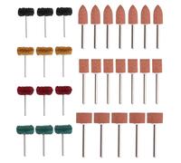 Keadic Lot de 62 accessoires rotatifs comprenant des forets à poncer à poncer avec tige de 1/8" et des roues de polissage 120# 180# 320# 400# pour le polissage et l'élimination de la rouille