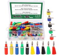 Keadic Lot de 90 Douilles Bananes 5 Couleurs 4 mm pour Test des sondes de Fixation pour Haut-Parleur et Banane