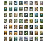 keadiseu 124 Autocollants de paysages Verts d'été - Pack décoratif imperméable, 2 Jeux pour journaux, téléphones, Ordinateurs Portables et Loisirs créatifs DIY