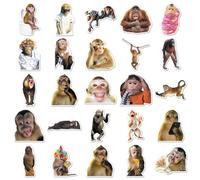 keadiseu 2 Jeux de 100 Autocollants de Singe - Décalcomanies décoratives imperméables pour farces, pour cahiers, Bureaux, journaux et décoration Quotidienne