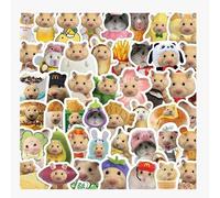 keadiseu 2 Jeux de 200 Autocollants de Hamster - Décalcomanies de Souris à Grands Yeux pour Coques de téléphone DIY, imperméables et décoratives