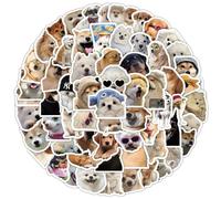 keadiseu 200 Autocollants Mignons et réalistes représentant des Chiots, décalcomanies esthétiques pour Chiens, Autocollants imperméables pour Coques de téléphone, gourdes et projets de Bricolage