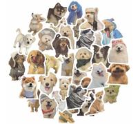 keadiseu 216 Autocollants Mignons et réalistes en Forme de Chiot, Autocollants imperméables en Forme de Chien pour journaux, Scrapbooking, Ordinateurs Portables, Bouteilles d'eau et décoration DIY