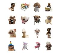 keadiseu 80 pièces d'autocollants de Chien Mignons et drôles, décalcomanies décoratives inspirées du Chihuahua, Autocollants de Bricolage pour Le Journal, Le Scrapbooking et la décoration Quotidienne