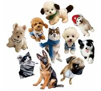 keadiseu Lot de 100 Autocollants réalistes représentant d'adorables Chiots, avec des Expressions Amusantes : Autocollants décoratifs imperméables pour carnets, agendas et Loisirs créatifs