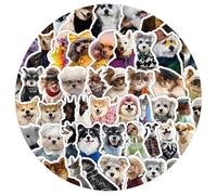 keadiseu Lot de 120 Autocollants pour Chiens, Jolis Stickers créatifs représentant des Chiots, esthétiques pour Animaux de Compagnie, pour Ordinateurs Portables et Loisirs créatifs