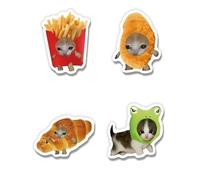 keadiseu Lot de 210 Autocollants Amusants en Forme de Chat, Autocollants décoratifs en matériau pour Animaux de Compagnie pour journaux, Bureaux, cahiers, travaux manuels et Utilisation Quotidienne